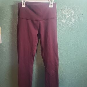 Lululemon Maroon Burgundy High-Waisted Leggings Size 6